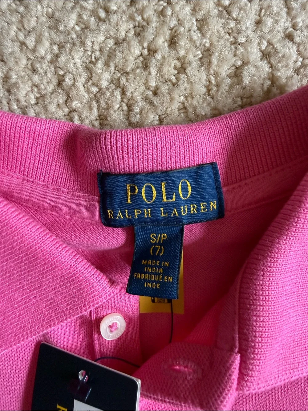 Ralph Lauren Hot Pink Polo Shirt with White Pleated Skirt Set